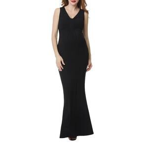 Kimi  & Kai Edrei Maternity Mermaid Gown Maxi Dress // M